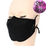 Black Activated Carbon Face Mask w/2 filters - 5 ply filters Photo